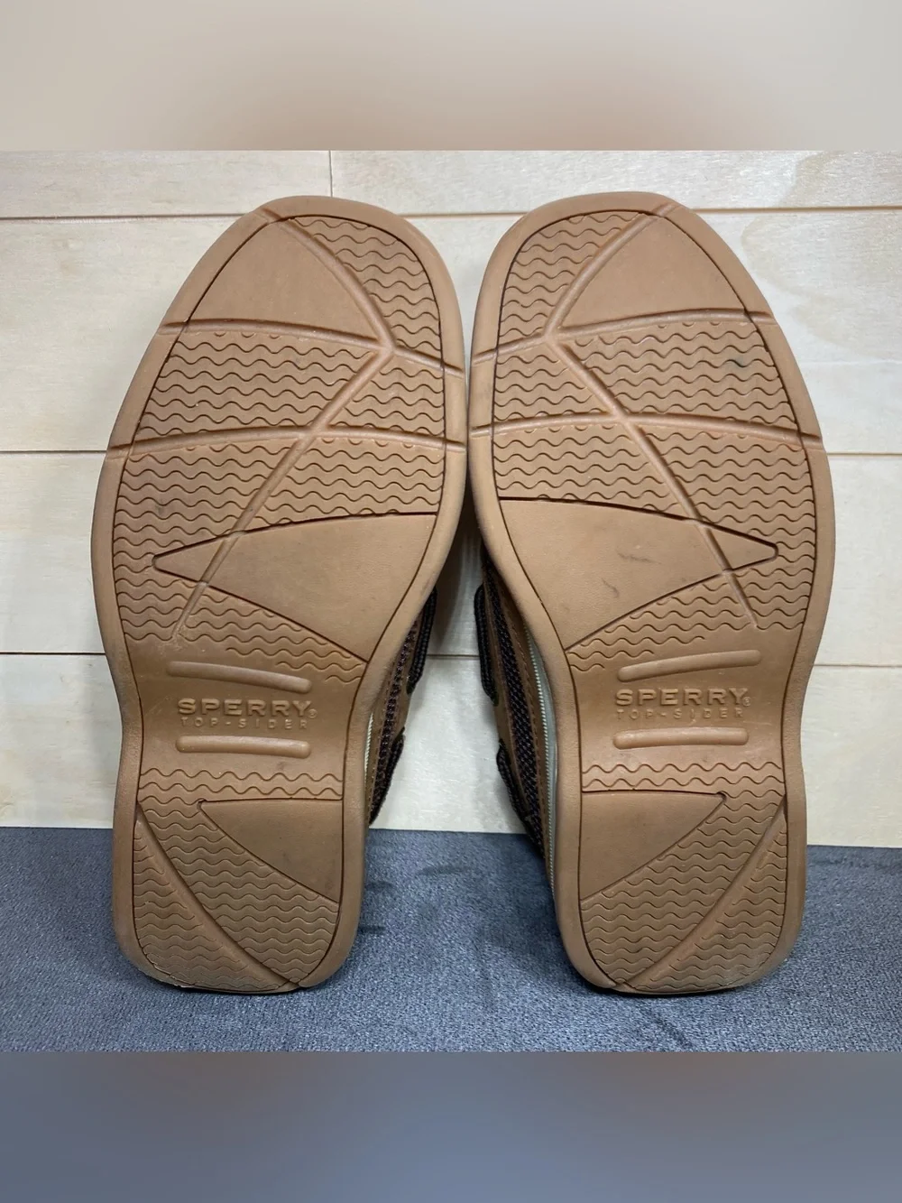 Sperry Top Sider Lanyard Boat Shoes Kid's Boy's Youth Size 1 M Brown Leather